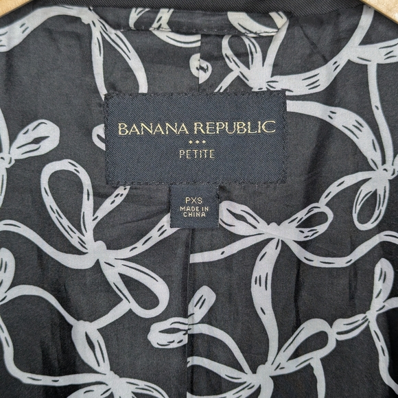 Banana Republic Petite XS Black Classic Trench Coat Belted Tailored - Picture 12 of 14